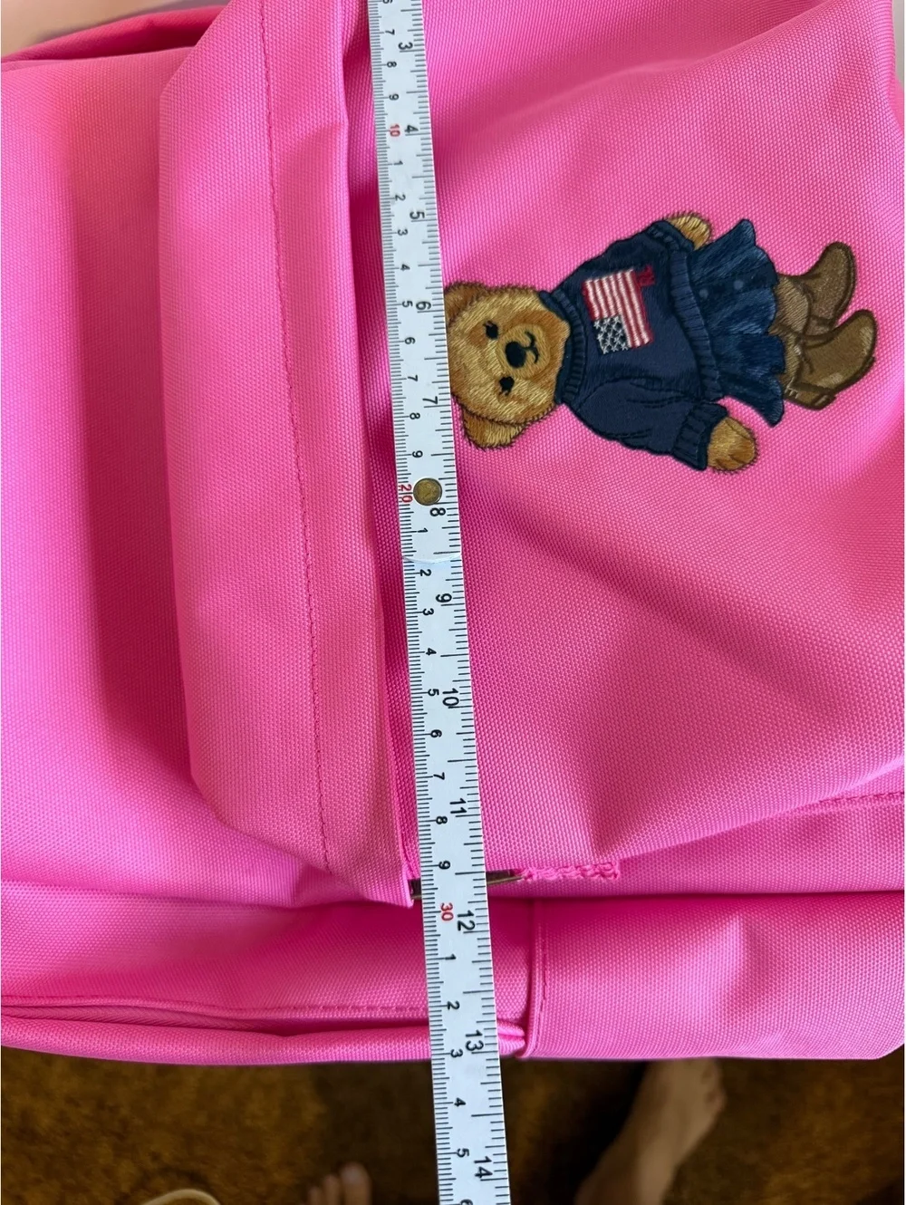 Polo Ralph Lauren Pink Baja Backpack Bear Embroidered NWT